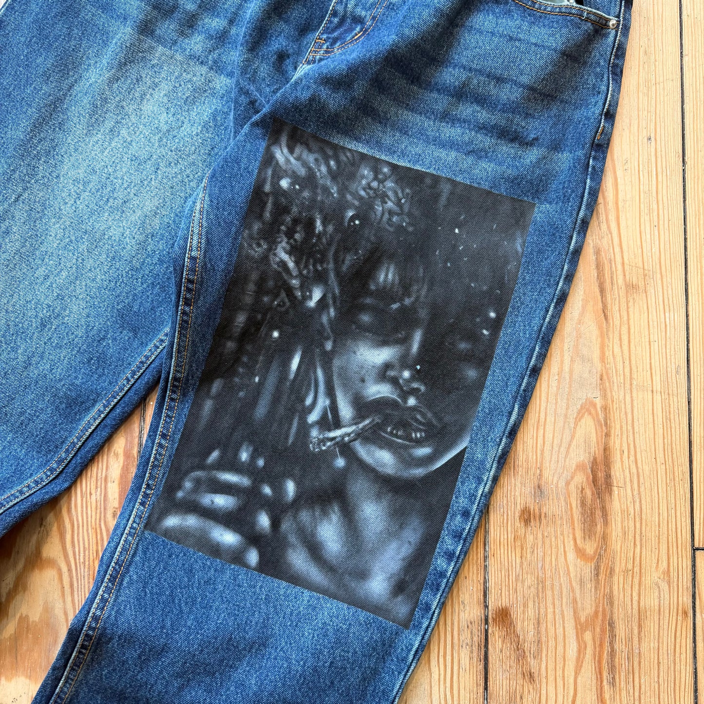 1/1 Airbrushed Sheskin x Bye Jeremy pants